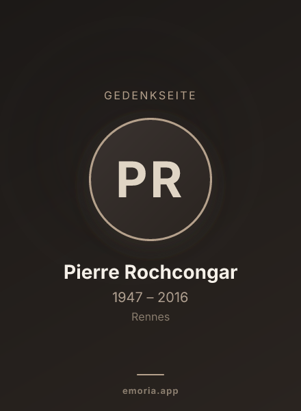 Gedenkportrait von Pierre Rochcongar