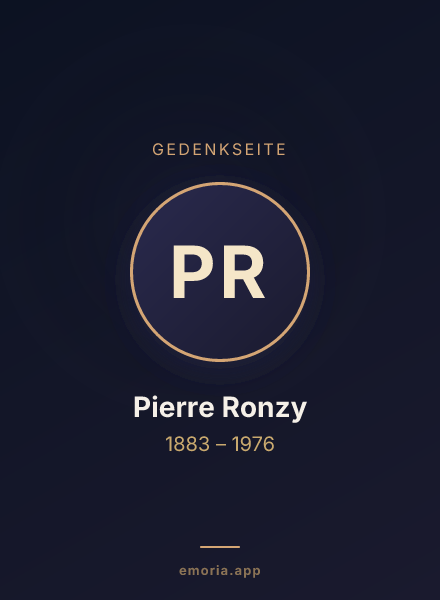 Gedenkportrait von Pierre Ronzy