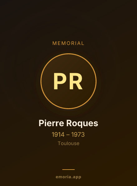 Memorial portrait of Pierre Roques