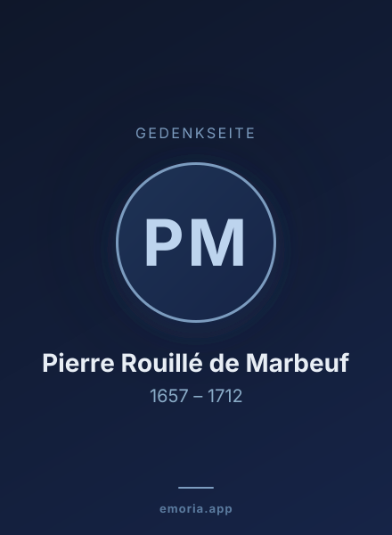 Gedenkportrait von Pierre Rouillé de Marbeuf