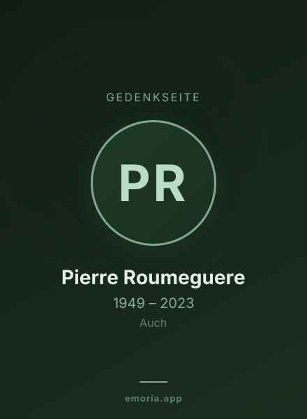 Gedenkportrait von Pierre Roumeguere