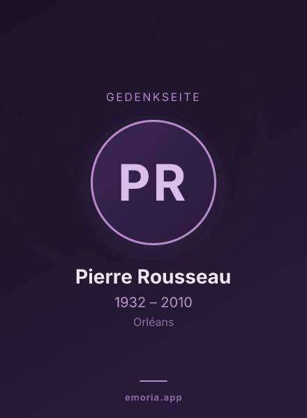 Gedenkportrait von Pierre Rousseau