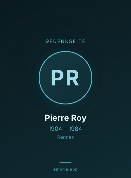 Gedenkportrait von Pierre Roy