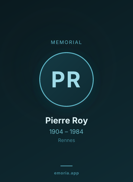 Memorial portrait of Pierre Roy