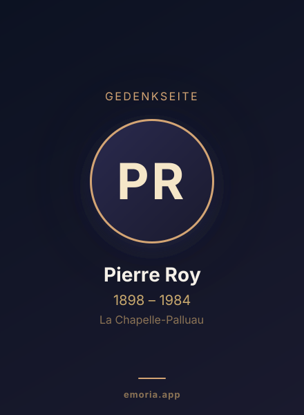 Gedenkportrait von Pierre Roy