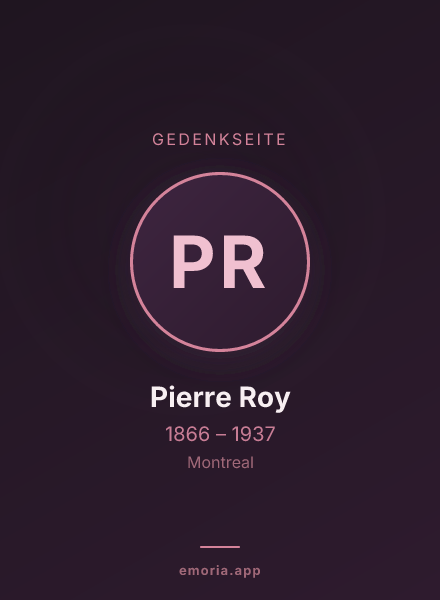 Gedenkportrait von Pierre Roy