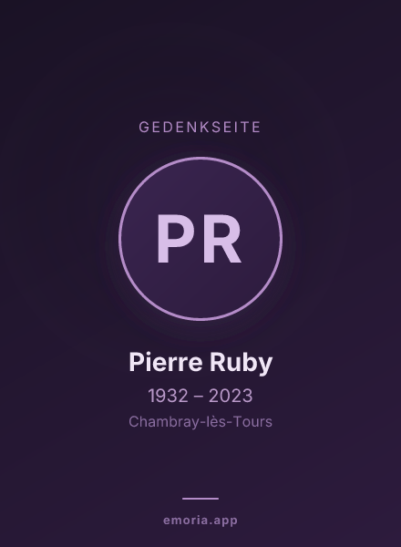 Gedenkportrait von Pierre Ruby