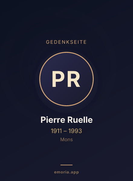 Gedenkportrait von Pierre Ruelle