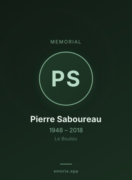 Memorial portrait of Pierre Saboureau