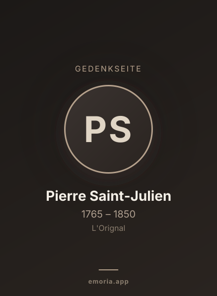Gedenkportrait von Pierre Saint-Julien