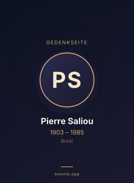 Gedenkportrait von Pierre Saliou