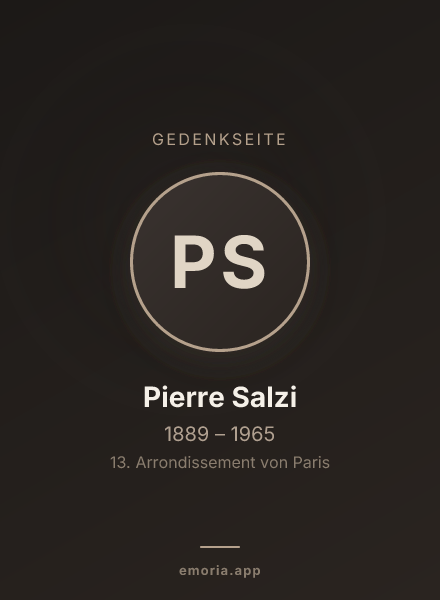 Gedenkportrait von Pierre Salzi