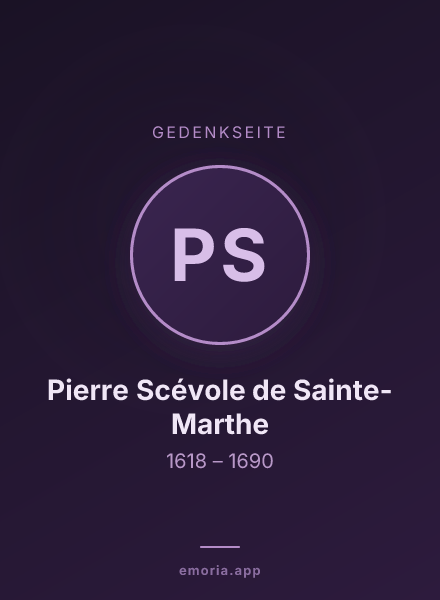 Gedenkportrait von Pierre Scévole de Sainte-Marthe