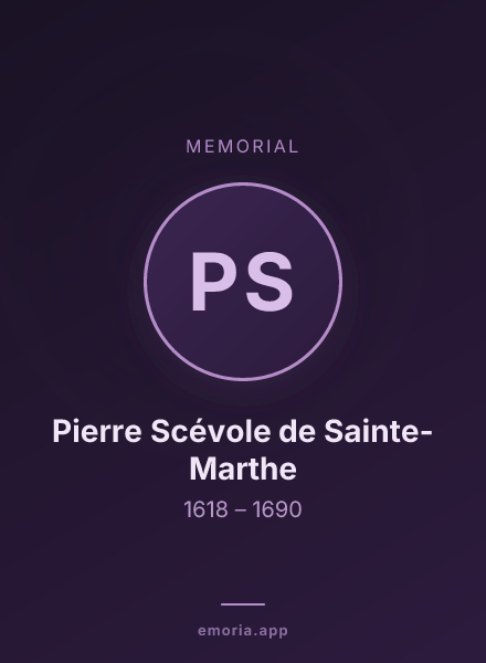 Memorial portrait of Pierre Scévole de Sainte-Marthe