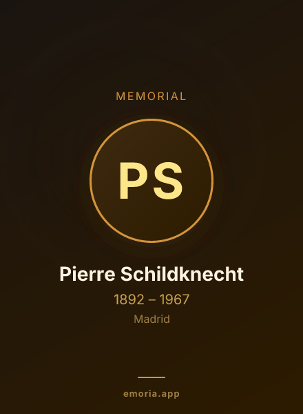 Memorial portrait of Pierre Schildknecht