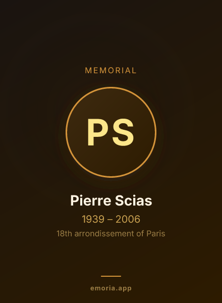 Memorial portrait of Pierre Scias