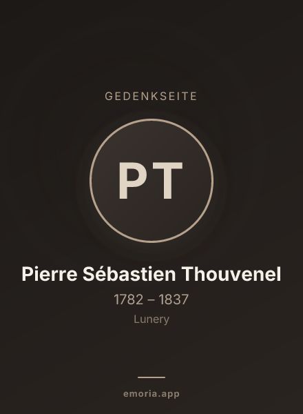 Gedenkportrait von Pierre Sébastien Thouvenel