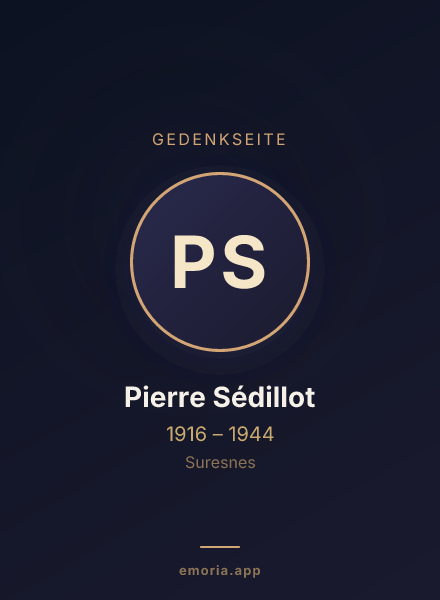 Gedenkportrait von Pierre Sédillot
