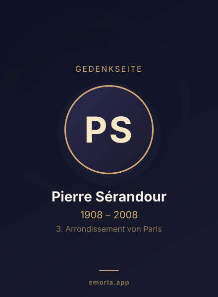 Gedenkportrait von Pierre Sérandour