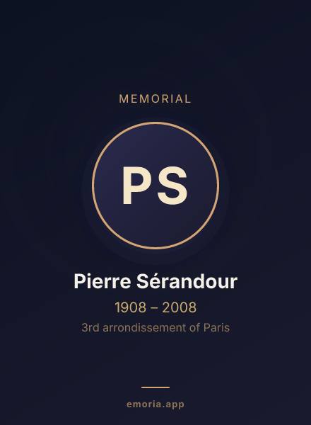 Memorial portrait of Pierre Sérandour