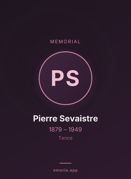 Memorial portrait of Pierre Sevaistre
