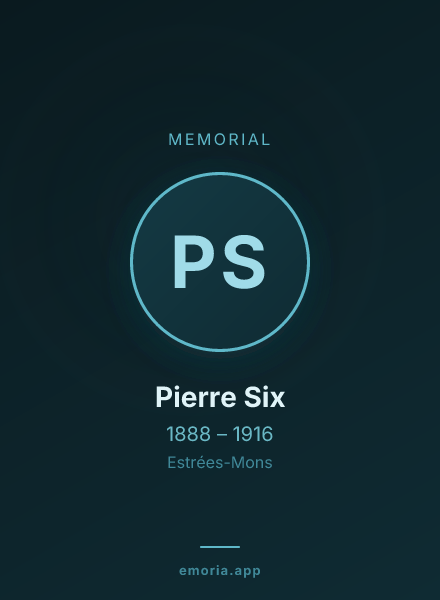 Memorial portrait of Pierre Six