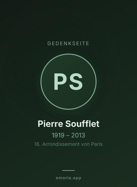 Gedenkportrait von Pierre Soufflet