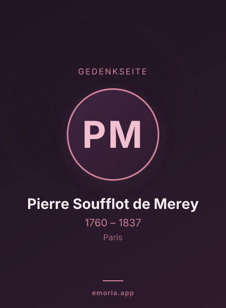 Gedenkportrait von Pierre Soufflot de Merey
