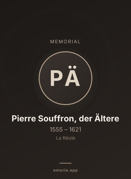 Memorial portrait of Pierre Souffron, der Ältere