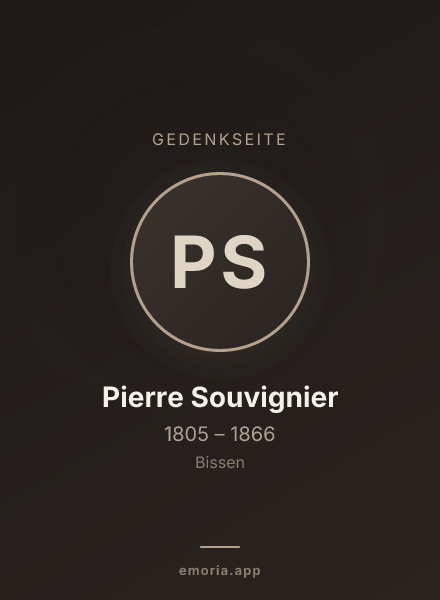 Gedenkportrait von Pierre Souvignier