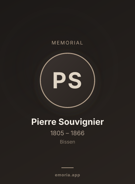 Memorial portrait of Pierre Souvignier