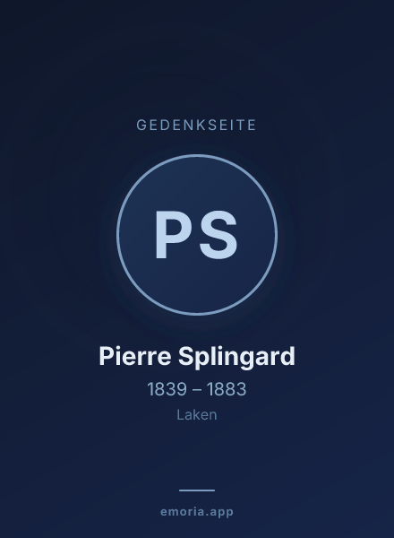 Gedenkportrait von Pierre Splingard