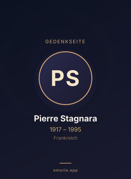 Gedenkportrait von Pierre Stagnara