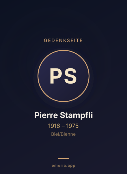 Gedenkportrait von Pierre Stampfli