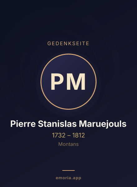 Gedenkportrait von Pierre Stanislas Maruejouls