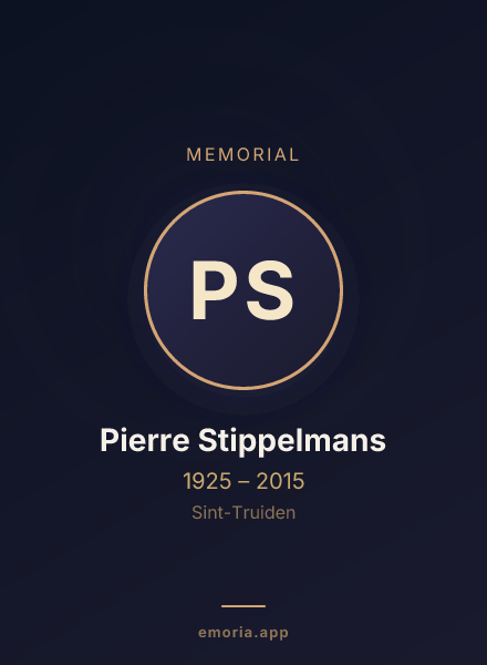 Memorial portrait of Pierre Stippelmans