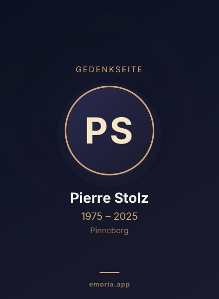 Gedenkportrait von Pierre Stolz