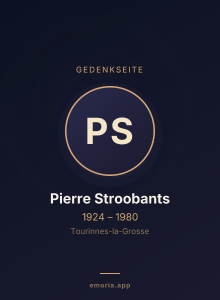 Gedenkportrait von Pierre Stroobants