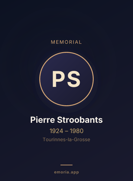 Memorial portrait of Pierre Stroobants