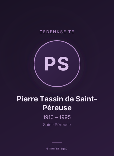 Gedenkportrait von Pierre Tassin de Saint-Péreuse