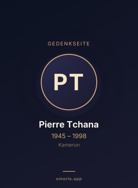 Gedenkportrait von Pierre Tchana