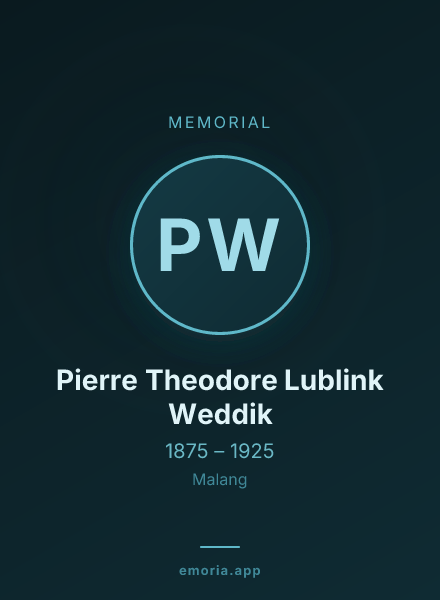 Memorial portrait of Pierre Theodore Lublink Weddik
