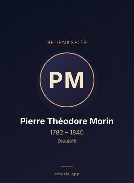 Gedenkportrait von Pierre Théodore Morin