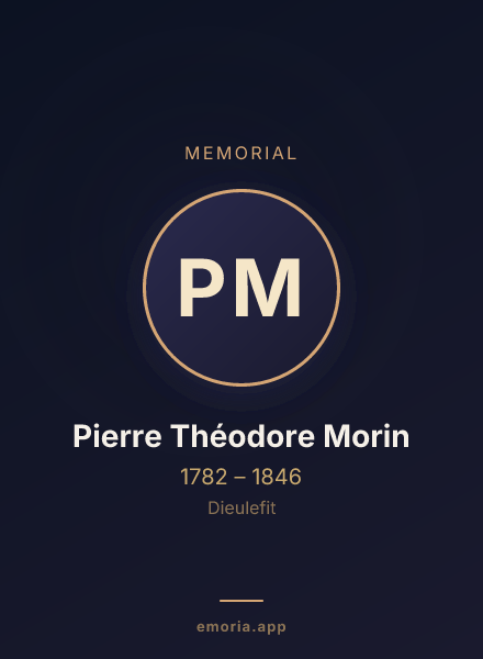 Memorial portrait of Pierre Théodore Morin