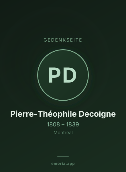 Gedenkportrait von Pierre-Théophile Decoigne