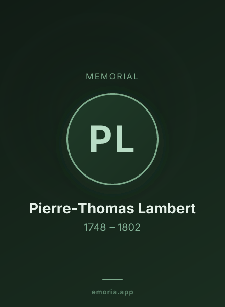 Memorial portrait of Pierre-Thomas Lambert