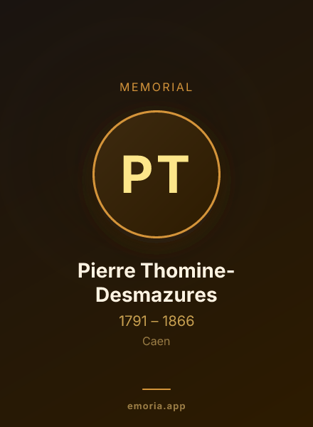 Memorial portrait of Pierre Thomine-Desmazures