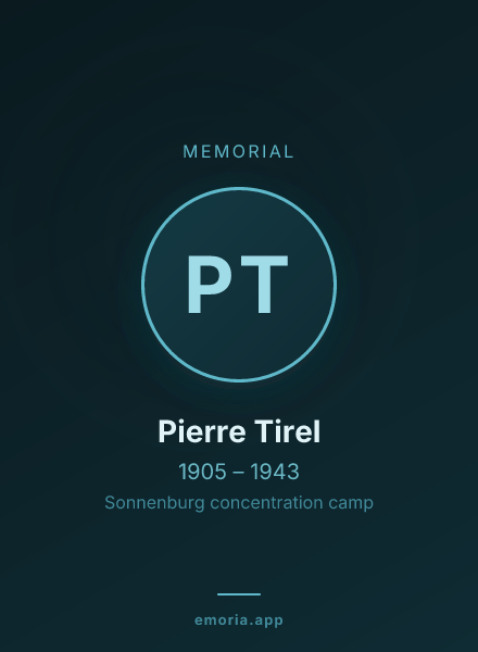 Memorial portrait of Pierre Tirel