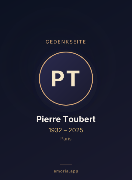 Gedenkportrait von Pierre Toubert