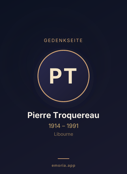 Gedenkportrait von Pierre Troquereau